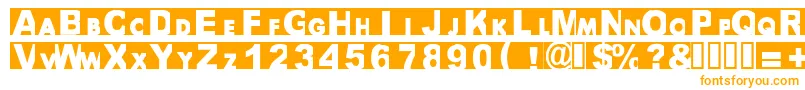 Bigarial Font – Orange Fonts on White Background