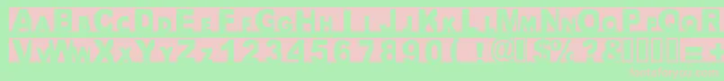 Bigarial Font – Pink Fonts on Green Background