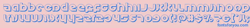 Kovacs3D Font – Blue Fonts on Pink Background