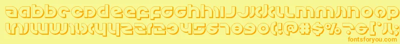 Kovacs3D Font – Orange Fonts on Yellow Background