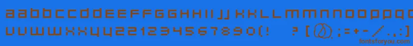 Unborneditrion Font – Brown Fonts on Blue Background