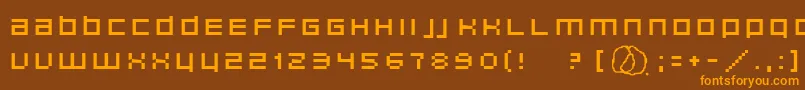 Unborneditrion Font – Orange Fonts on Brown Background
