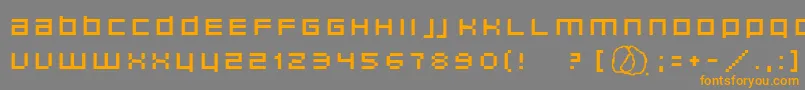 Unborneditrion Font – Orange Fonts on Gray Background
