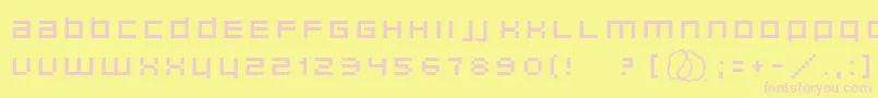Unborneditrion Font – Pink Fonts on Yellow Background
