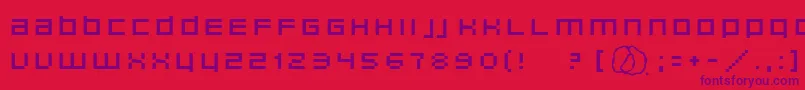 Unborneditrion Font – Purple Fonts on Red Background