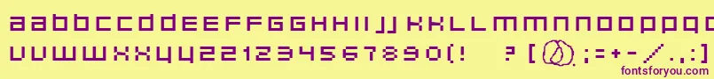 Шрифт Unborneditrion – фиолетовые шрифты на жёлтом фоне
