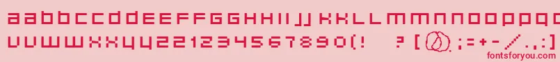Unborneditrion Font – Red Fonts on Pink Background