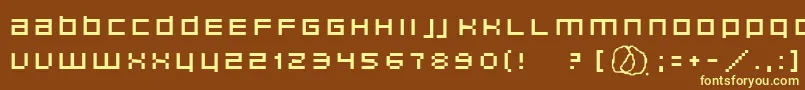 Unborneditrion Font – Yellow Fonts on Brown Background
