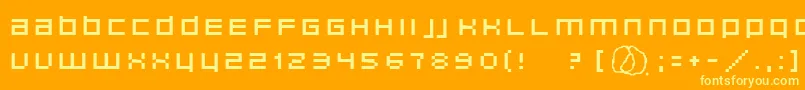 Unborneditrion Font – Yellow Fonts on Orange Background