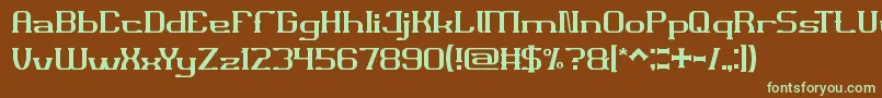 Malaikat Font – Green Fonts on Brown Background