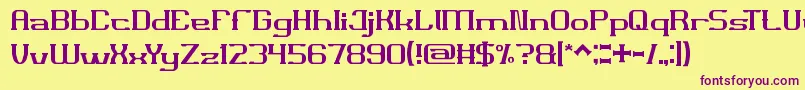 Malaikat Font – Purple Fonts on Yellow Background