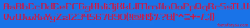 Malaikat Font – Red Fonts on Blue Background