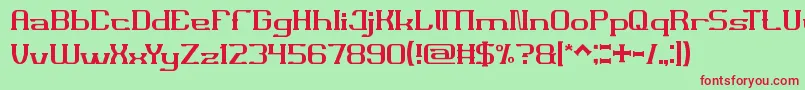 Malaikat Font – Red Fonts on Green Background