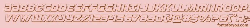 Ozda3Dital Font – Brown Fonts on Pink Background