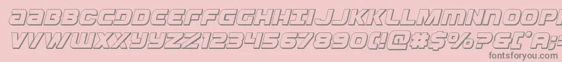 Ozda3Dital-Schriftart – Graue Schriften auf rosa Hintergrund