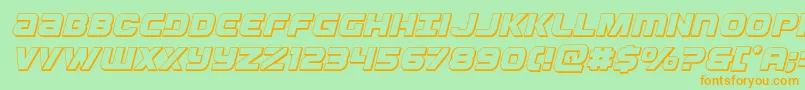 More about Ozda3Dital Font Ozda3Dital Font – Orange Fonts on Green Background