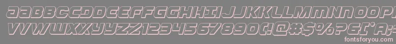 Ozda3Dital Font – Pink Fonts on Gray Background