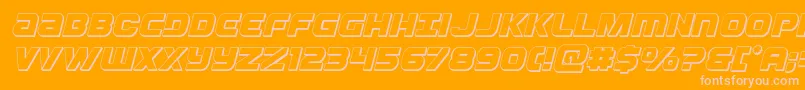 Ozda3Dital Font – Pink Fonts on Orange Background