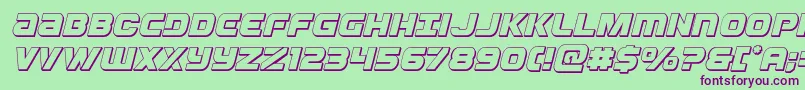 Ozda3Dital Font – Purple Fonts on Green Background