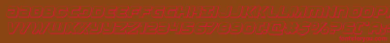Ozda3Dital Font – Red Fonts on Brown Background