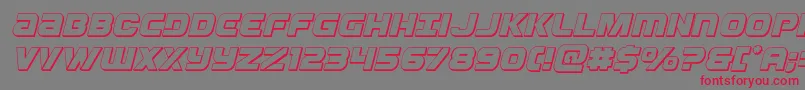 Ozda3Dital Font – Red Fonts on Gray Background