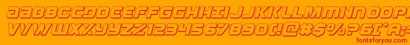 Ozda3Dital Font – Red Fonts on Orange Background