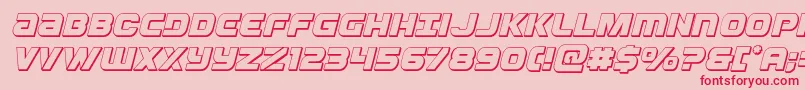 Ozda3Dital Font – Red Fonts on Pink Background