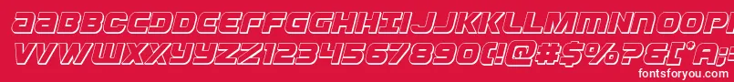 Ozda3Dital Font – White Fonts on Red Background