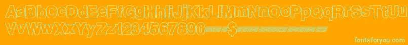 Afterwork Font – Green Fonts on Orange Background