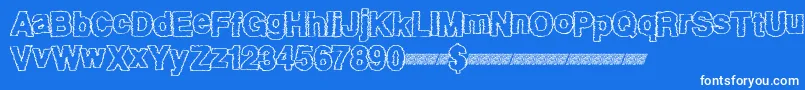 Afterwork Font – White Fonts on Blue Background
