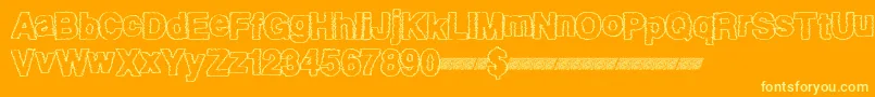 Afterwork Font – Yellow Fonts on Orange Background