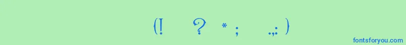 Karmen Font – Blue Fonts on Green Background