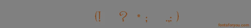Karmen-Schriftart – Braune Schriften auf grauem Hintergrund