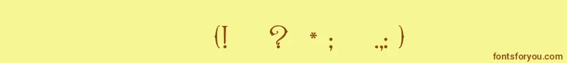 Karmen Font – Brown Fonts on Yellow Background