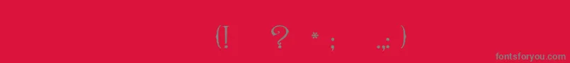 Karmen Font – Gray Fonts on Red Background