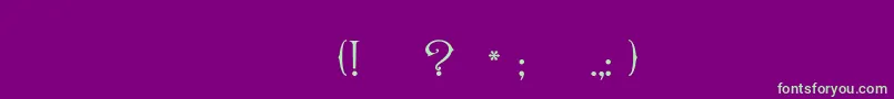 Karmen Font – Green Fonts on Purple Background