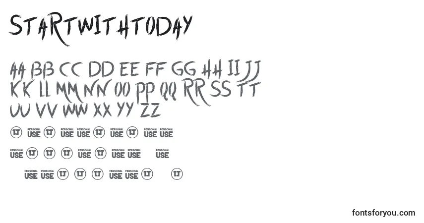 StartWithToday Font – alphabet, numbers, special characters