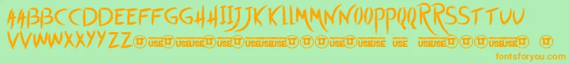 StartWithToday Font – Orange Fonts on Green Background