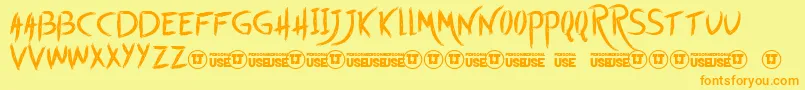 StartWithToday Font – Orange Fonts on Yellow Background