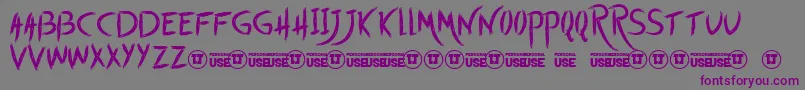 StartWithToday Font – Purple Fonts on Gray Background