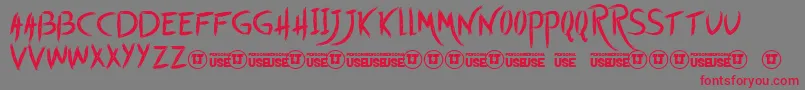 StartWithToday Font – Red Fonts on Gray Background