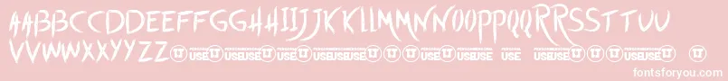 StartWithToday Font – White Fonts on Pink Background