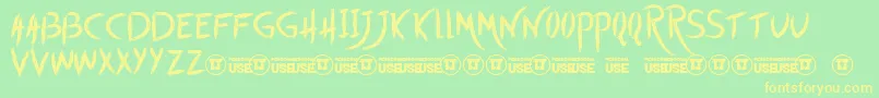 StartWithToday Font – Yellow Fonts on Green Background