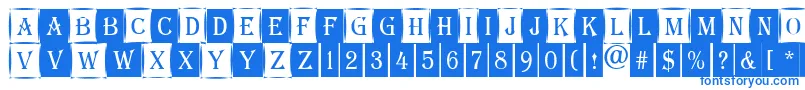 フォントAAlgeriuscmdc1cmb – 白い背景に青い文字