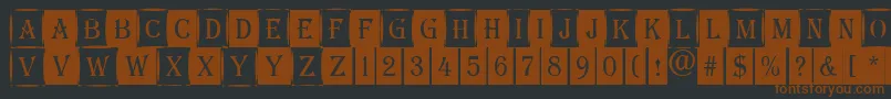 Шрифт AAlgeriuscmdc1cmb – коричневые шрифты на чёрном фоне