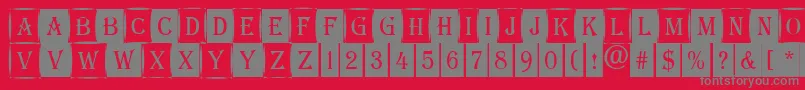 AAlgeriuscmdc1cmb Font – Gray Fonts on Red Background