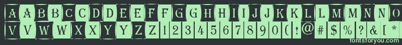 フォントAAlgeriuscmdc1cmb – 黒い背景に緑の文字