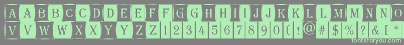AAlgeriuscmdc1cmb-fontti – vihreät fontit harmaalla taustalla