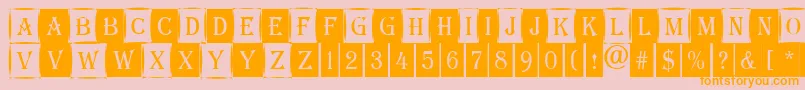 AAlgeriuscmdc1cmb-Schriftart – Orangefarbene Schriften auf rosa Hintergrund