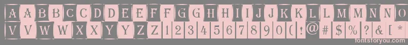 AAlgeriuscmdc1cmb-fontti – vaaleanpunaiset fontit harmaalla taustalla